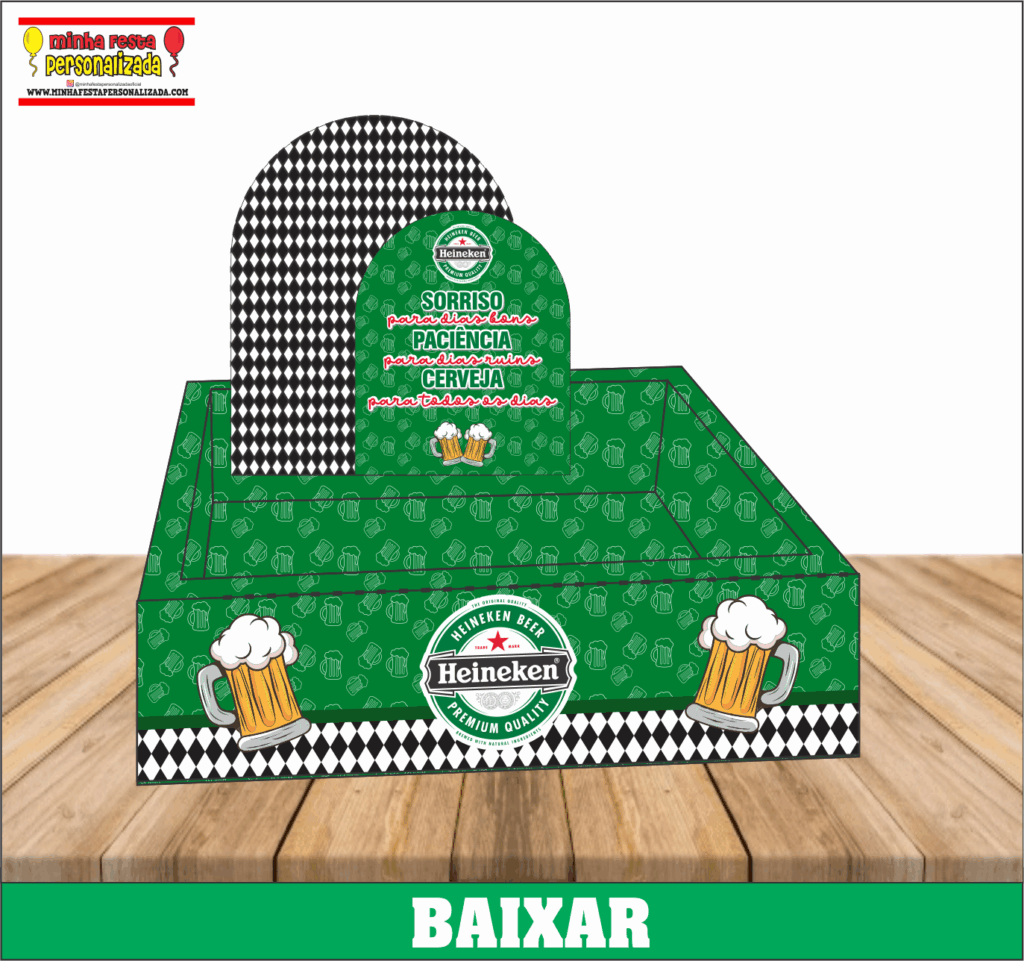 CAIXA CESTA HEINEKEN 1024x961 - Caixa Cesta Boteco Para Imprimir Gratuito