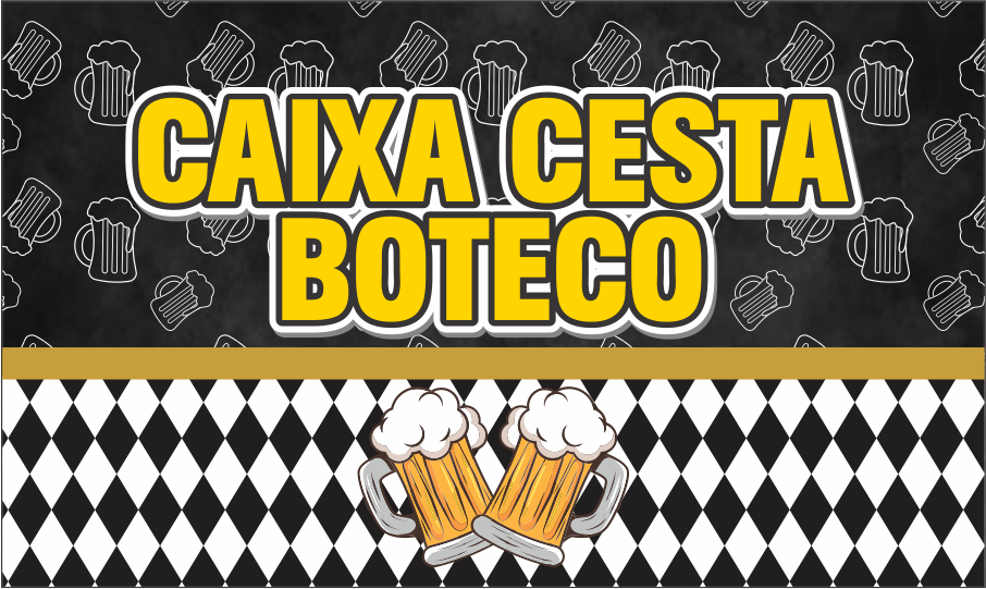 CAPA CAIXA CESTA BOTECO - Caixa Cesta Boteco Para Imprimir Gratuito