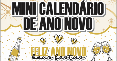 Mini Calendário de Ano Novo Pronto Para Imprimir Grátis