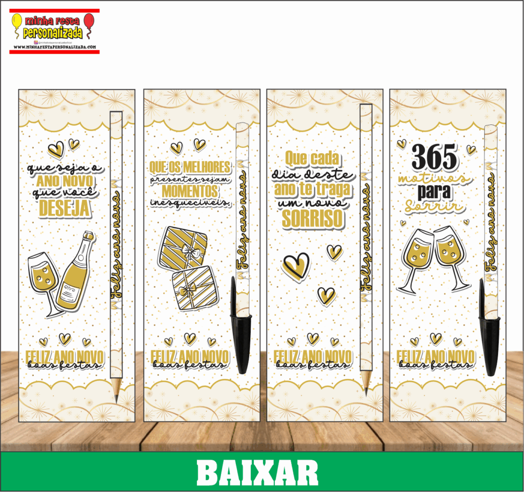 CARTAO LAPIS E CANETA ANO NOVO 1024x961 - Cart&atilde;o Ano Novo Caneta e L&aacute;pis Para Imprimir Gratuito