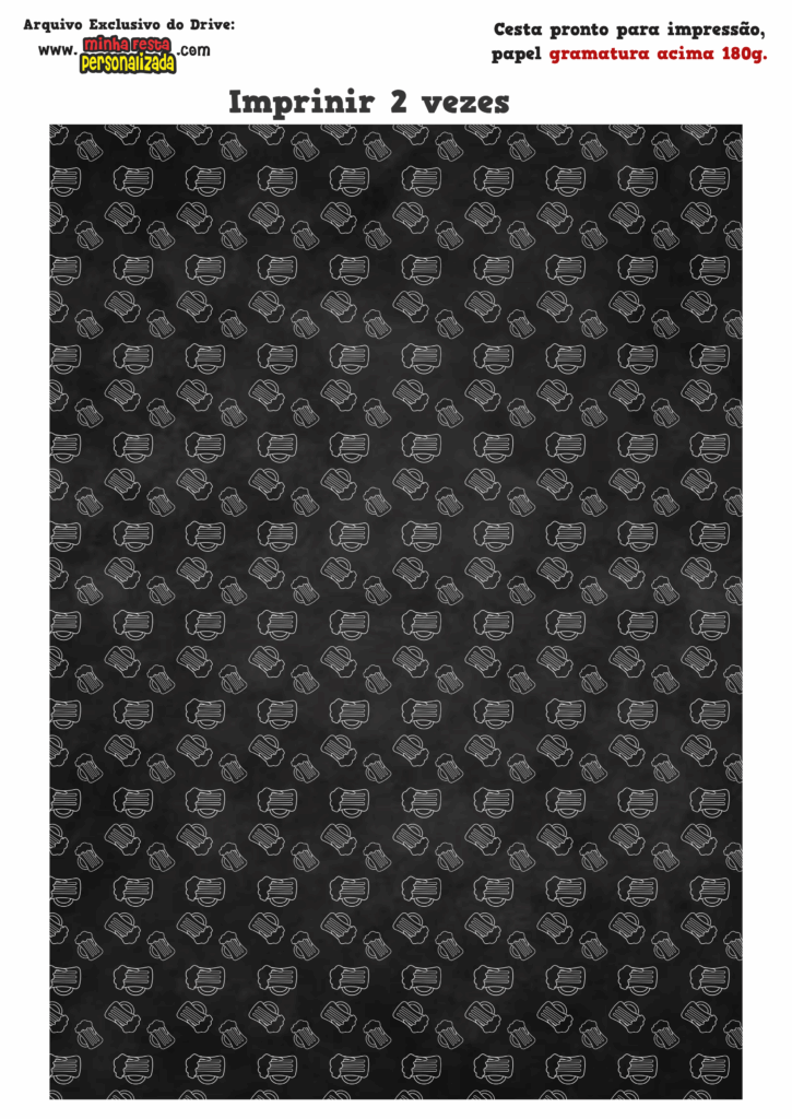 FUNDO 725x1024 - Caixa Cesta Boteco Modelo Gratuito