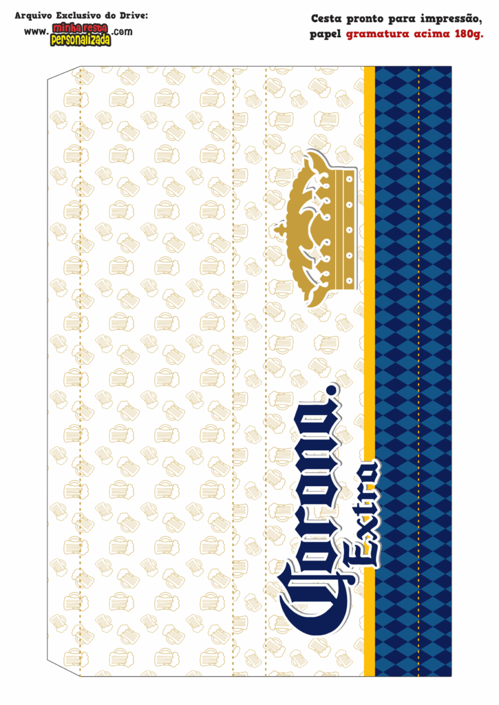 LATERAL GRANDE 01 2 725x1024 - Caixa Cesta Boteco Corona Modelo Gratuito
