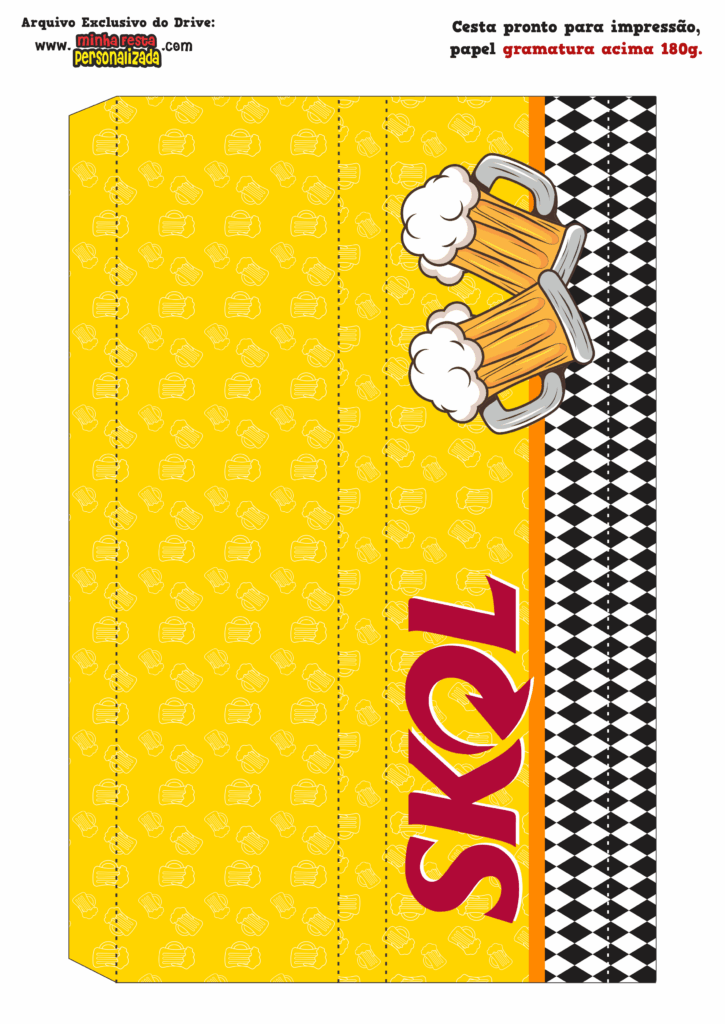 LATERAL GRANDE 01 4 725x1024 - Caixa Cesta Boteco Skol Modelo Gratuito