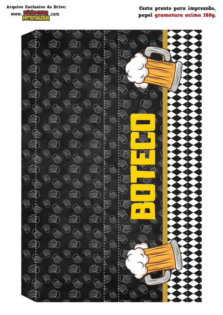 LATERAL GRANDE 01 725x1024 - Caixa Cesta Boteco Modelo Gratuito