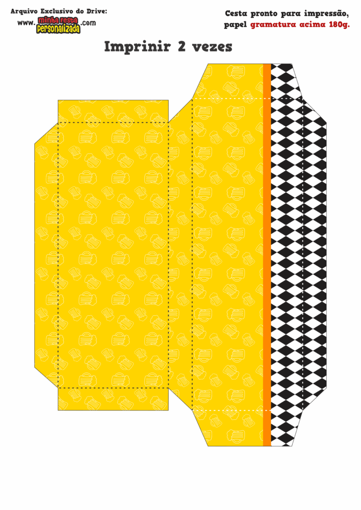 LATERAL PEQUENA 4 725x1024 - Caixa Cesta Boteco Skol Modelo Gratuito