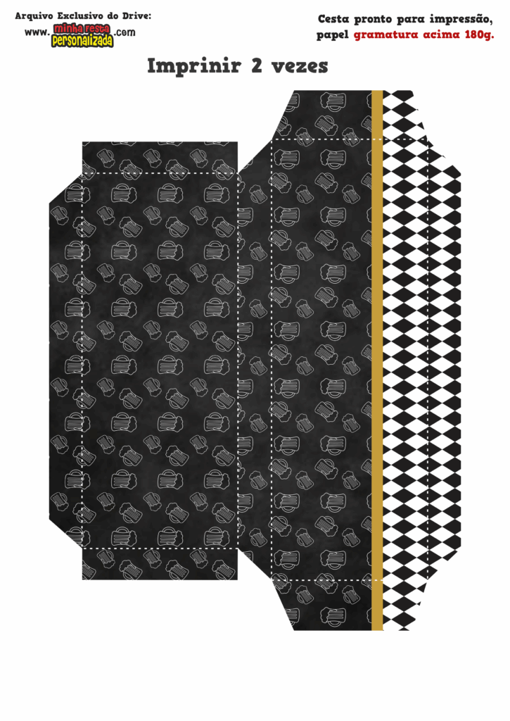 LATERAL PEQUENA 725x1024 - Caixa Cesta Boteco Modelo Gratuito