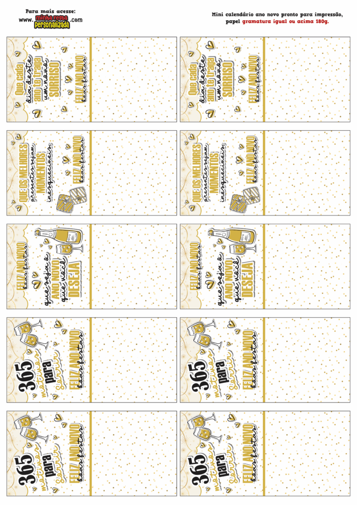 MINI CALENDARIO ANO NOVO 1 724x1024 - Mini Calend&aacute;rio de Ano Novo Modelos Gratuitos
