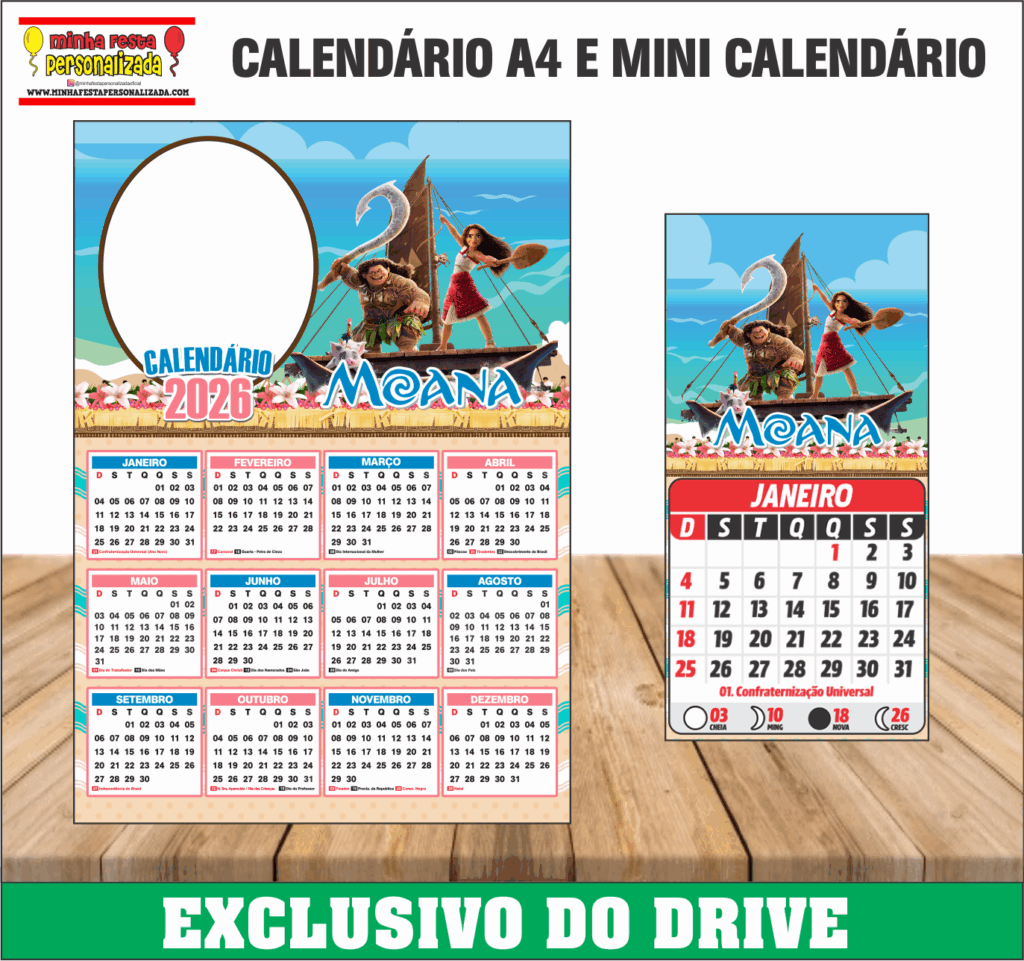 MOANA 1024x961 - Calend&aacute;rios 2026 Personalizados &ndash; Dispon&iacute;vel Apenas no Nosso Drive!