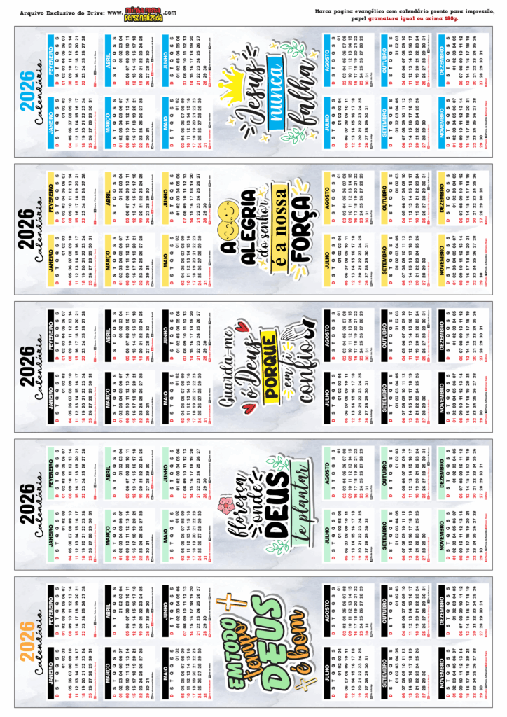 MODELO 01 2 724x1024 - Marca Pagina Evang&eacute;lico Com Calend&aacute;rio Modelo  Gratuito