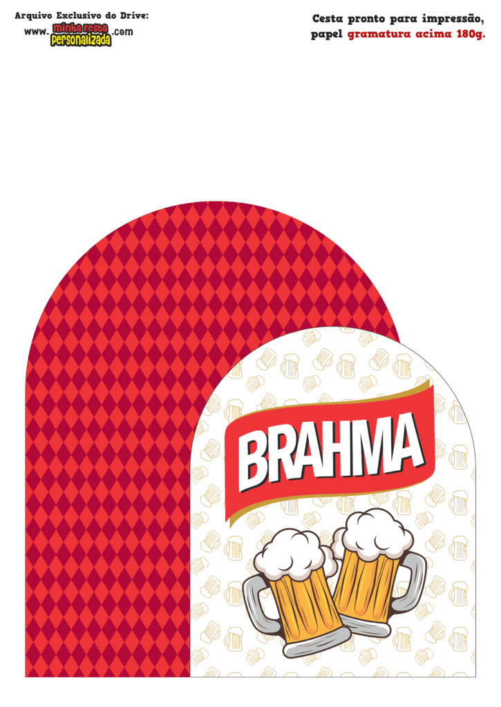 PAINEL 01 1 725x1024 - Caixa Cesta Boteco Brahma Modelo Gratuito