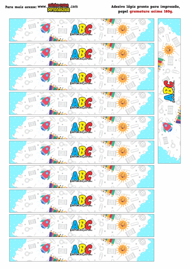 ADESIVO LAPIS 724x1024 - Cart&atilde;o Lapis Arquivos Formatura ABC