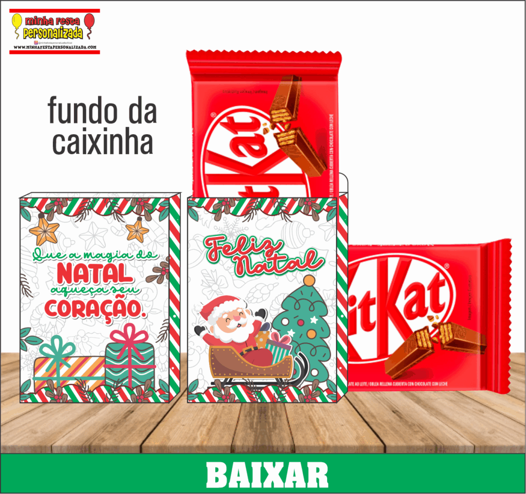 CAIXA KIT KAT DE NATAL MODELO 01 1024x961 - Caixa Kit Kat de Natal Para Imprimir Gr&aacute;tis