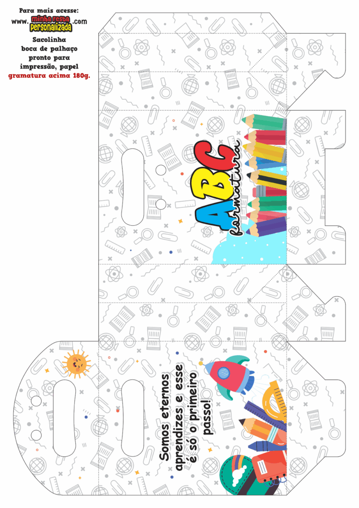 MODELO 01 3 724x1024 - Sacolinha Boca de Palha&ccedil;o Arquivos Formatura ABC