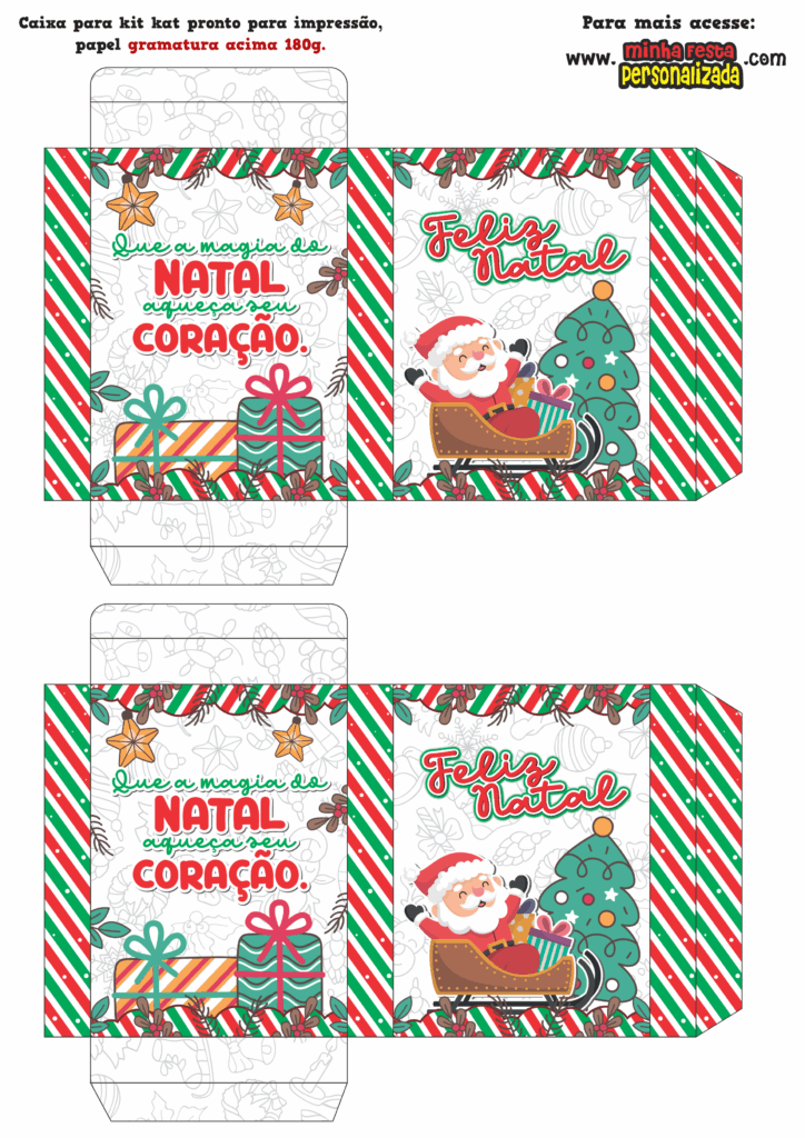 MODELO 01 724x1024 - Caixa Kit Kat de Natal Modelo 01 Gratuito