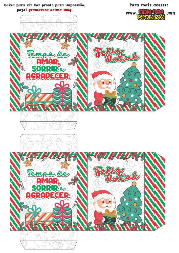 MODELO 02 724x1024 - Caixa Kit Kat de Natal Modelo 02 Gratuito