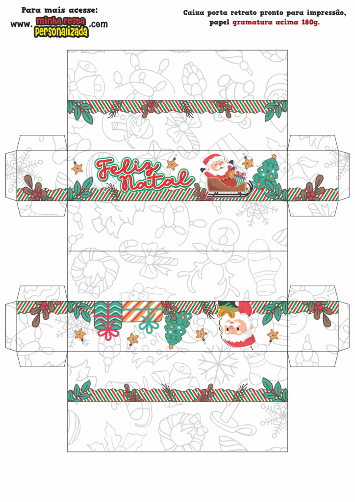 PORTA RETRATO 724x1024 - Porta Retrato de Natal Modelo 02 Gratuito
