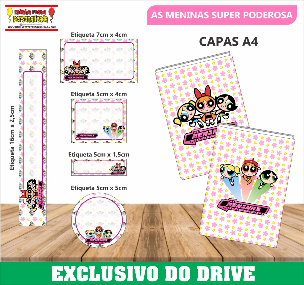 AS MENINAS SUPER PODEROSAS 1024x960 - Etiquetas Escolares 01 &ndash; Dispon&iacute;vel Apenas no Nosso Drive!
