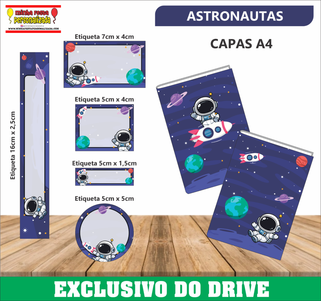 ASTRONAUTA 1024x960 - Etiquetas Escolares 01 &ndash; Dispon&iacute;vel Apenas no Nosso Drive!