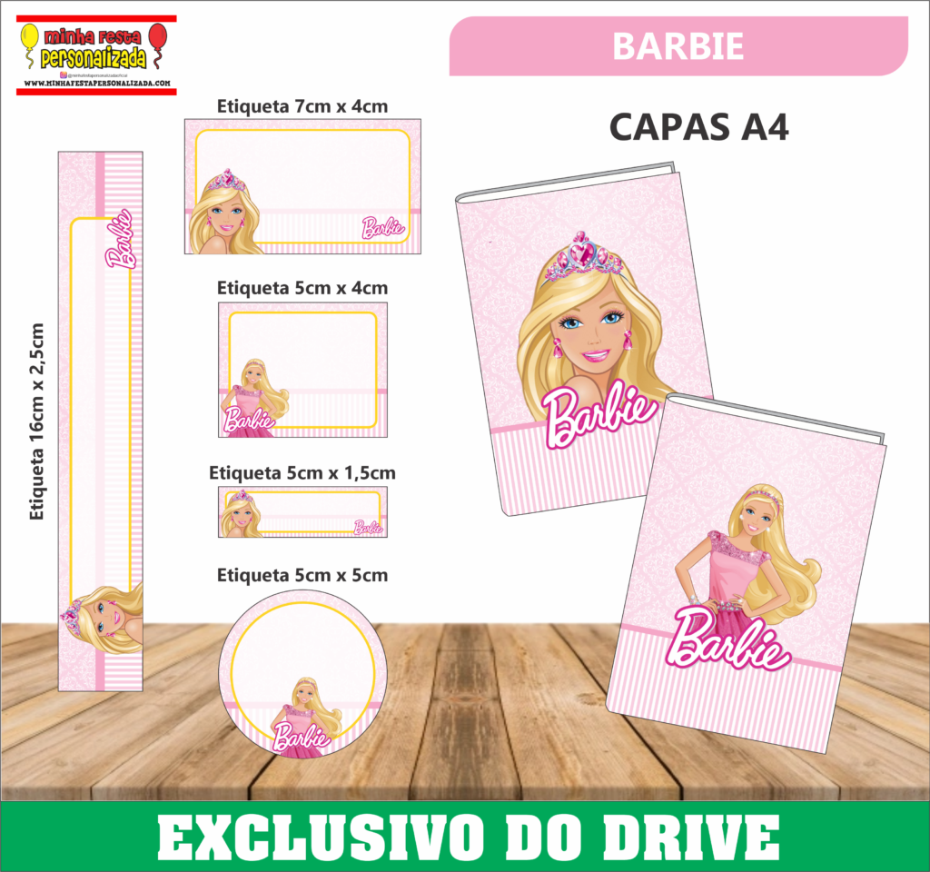BARBIE 1024x960 - Etiquetas Escolares 01 &ndash; Dispon&iacute;vel Apenas no Nosso Drive!
