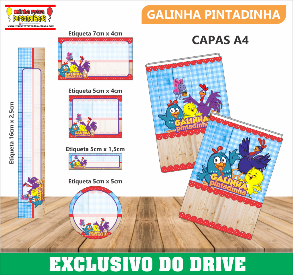 Etiquetas Escolares 01 – Disponível Apenas no Nosso Drive! GALINHA PINTADINHA 1024x960 - Etiquetas Escolares 01 – Disponível Apenas no Nosso Drive!