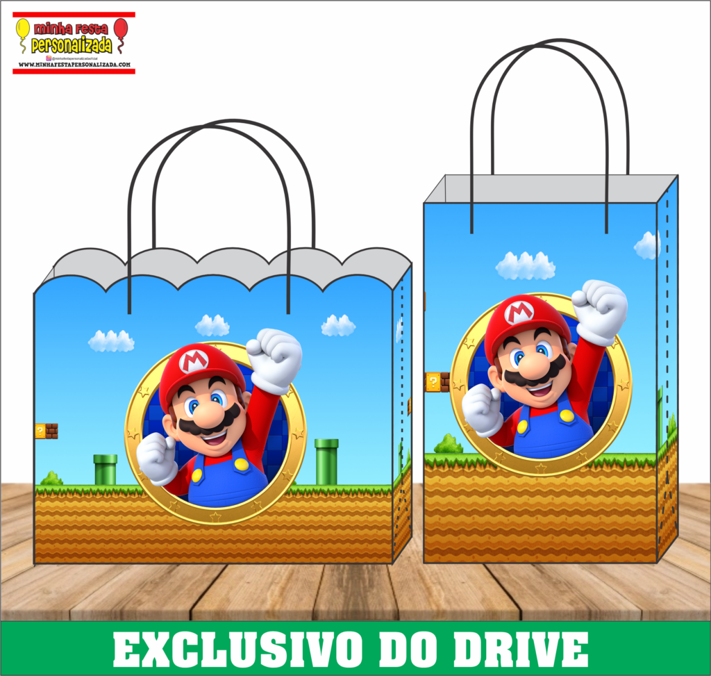 MARIO BROS 1 1024x973 - Sacolinhas Personalizadas 01 &ndash; Dispon&iacute;vel Apenas no Nosso Drive!