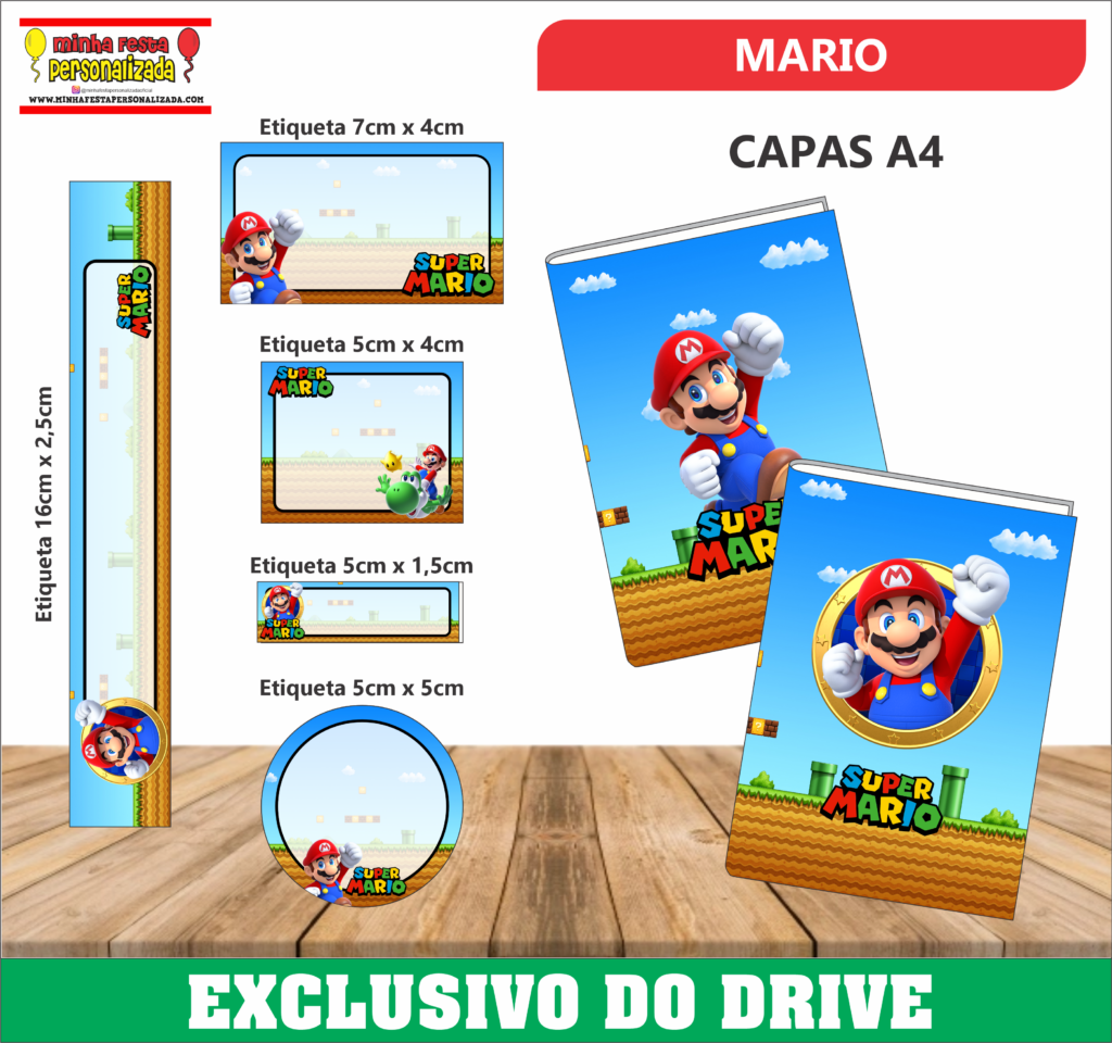 MARIO BROS 1024x960 - Etiquetas Escolares 01 &ndash; Dispon&iacute;vel Apenas no Nosso Drive!