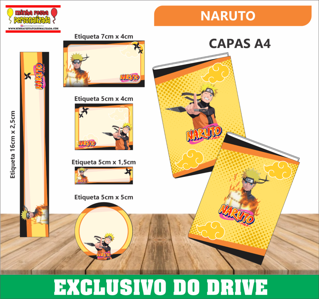 NARUTO 1024x960 - Etiquetas Escolares 01 &ndash; Dispon&iacute;vel Apenas no Nosso Drive!