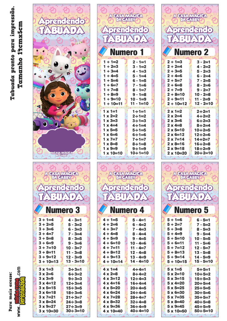 PARTE 01 1 724x1024 - Chaveiro Tabuada A Casa Magica da Gabby