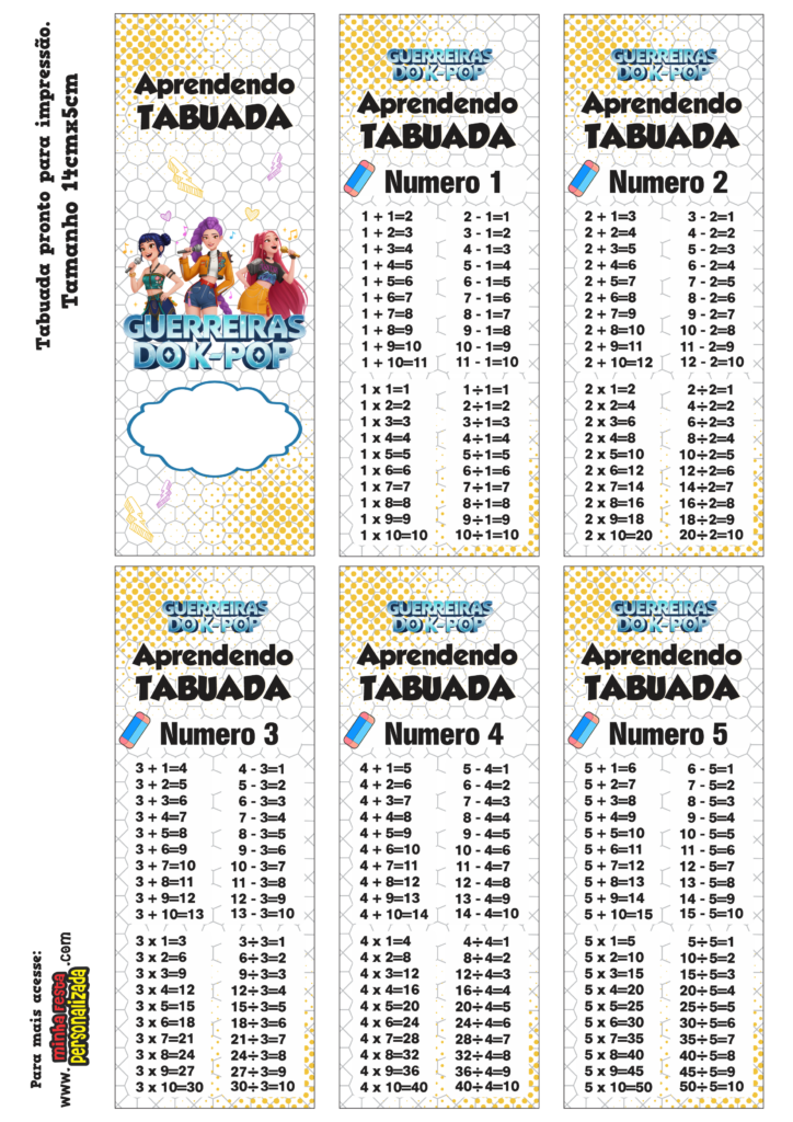 PARTE 01 10 724x1024 - Chaveiro Tabuada Guerreiras do Kpop