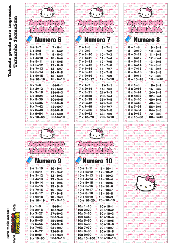 PARTE 02 11 724x1024 - Chaveiro Tabuada Hello Kitty