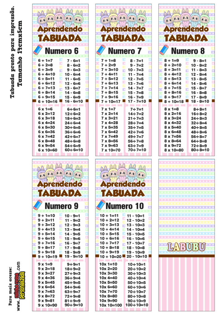 PARTE 02 14 724x1024 - Chaveiro Tabuada Labubu