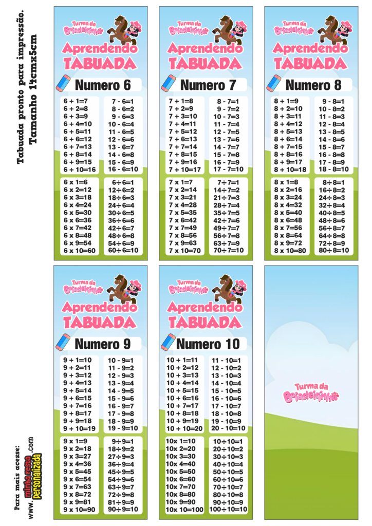 PARTE 02 21 724x1024 - Chaveiro Tabuada Turma da Boiadeirinha