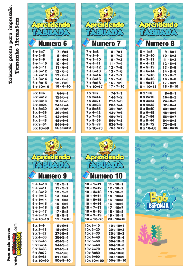 PARTE 02 5 724x1024 - Chaveiro Tabuada Bob Esponja