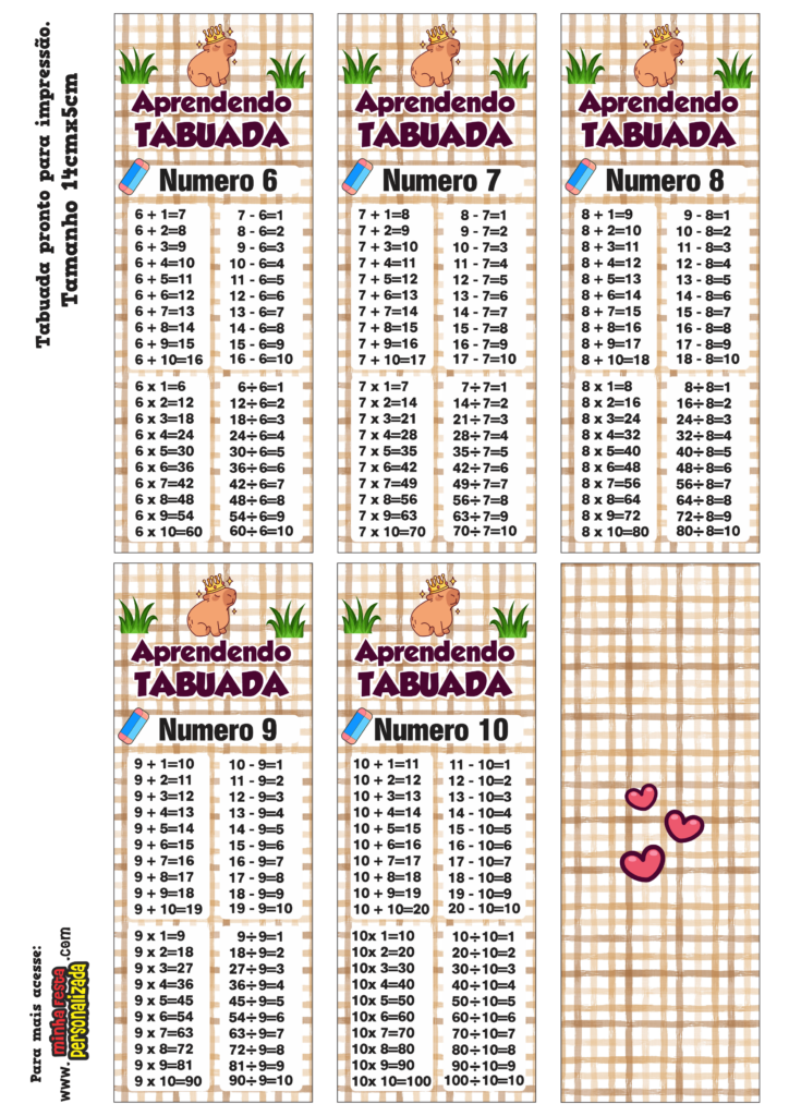 PARTE 02 8 724x1024 - Chaveiro Tabuada Capivara