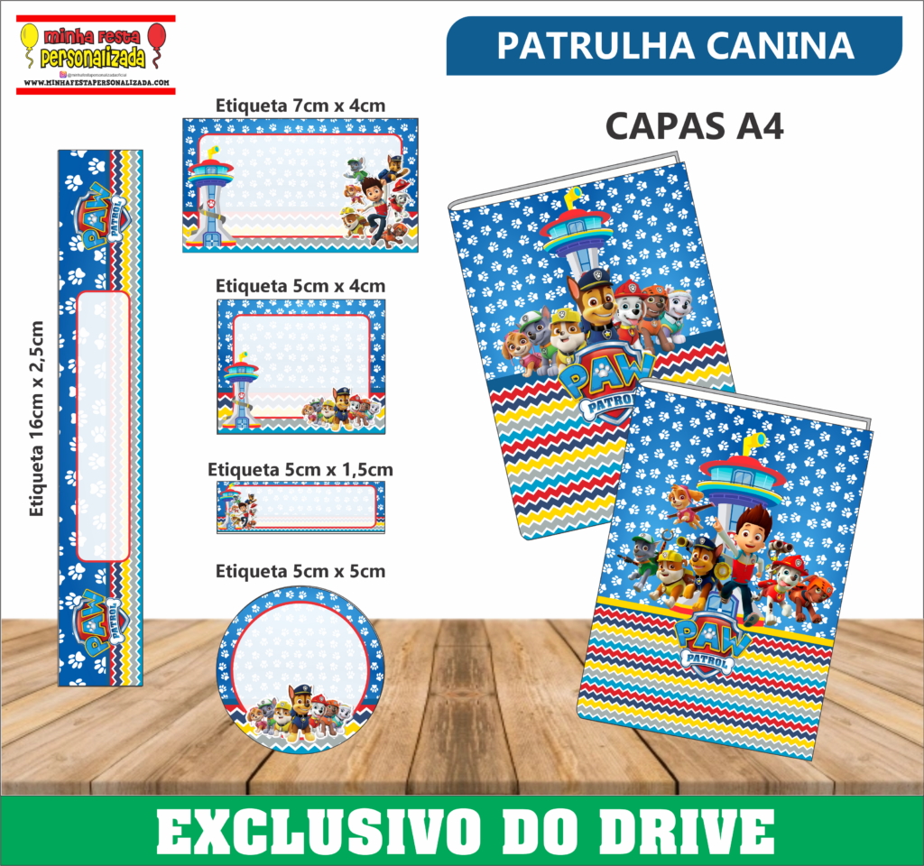 PATRULHA CANINA 1024x960 - Etiquetas Escolares 01 &ndash; Dispon&iacute;vel Apenas no Nosso Drive!