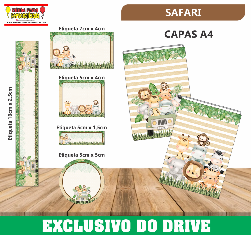 Etiquetas Escolares 01 – Disponível Apenas no Nosso Drive! SAFARI 1024x960 - Etiquetas Escolares 01 – Disponível Apenas no Nosso Drive!