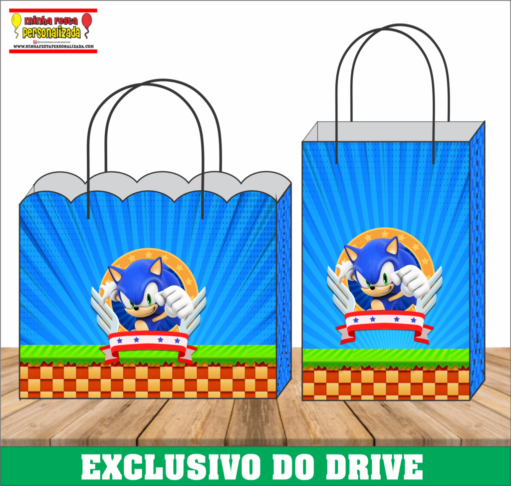 SONIC 1 1024x973 - Sacolinhas Personalizadas 01 &ndash; Dispon&iacute;vel Apenas no Nosso Drive!