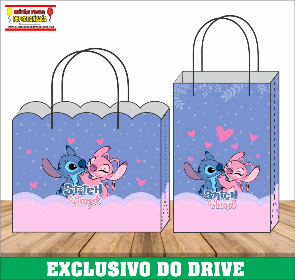 STITCH E ANGEL 1 1024x973 - Sacolinhas Personalizadas 01 &ndash; Dispon&iacute;vel Apenas no Nosso Drive!