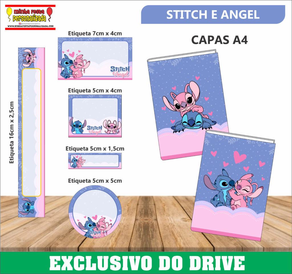 STITCH E ANGEL 1024x960 - Etiquetas Escolares 01 &ndash; Dispon&iacute;vel Apenas no Nosso Drive!