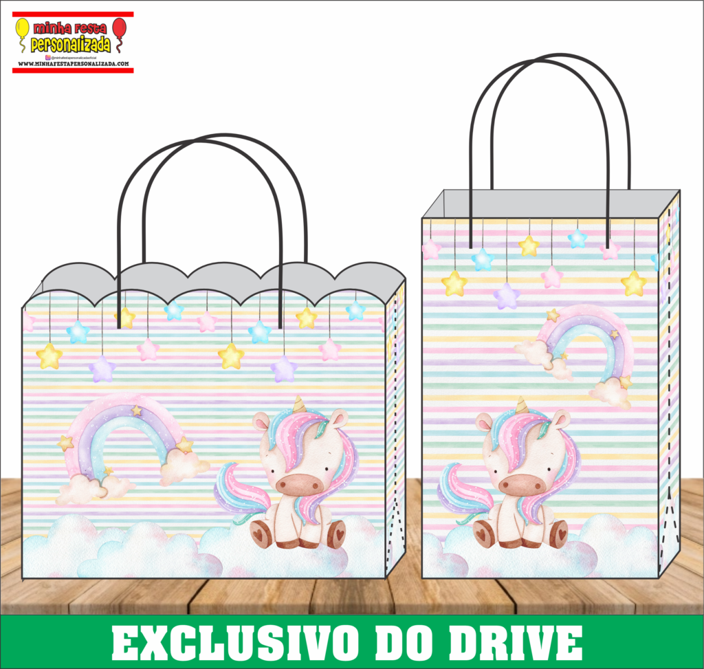 UNICORNIO 1 1024x973 - Sacolinhas Personalizadas 01 &ndash; Dispon&iacute;vel Apenas no Nosso Drive!