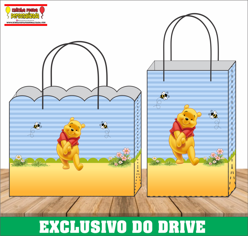 URSINHO POOH 1024x973 - Sacolinhas Personalizadas 01 &ndash; Dispon&iacute;vel Apenas no Nosso Drive!