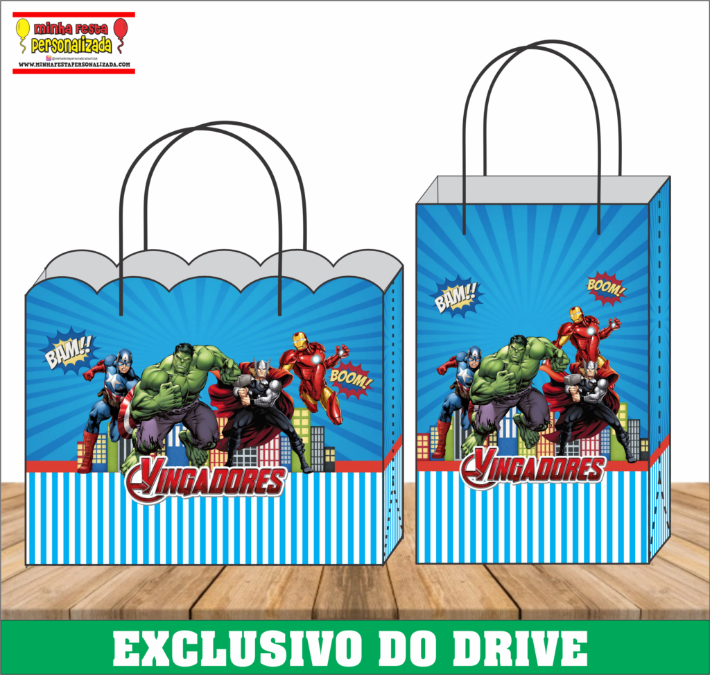 VINGADORES 1024x973 - Sacolinhas Personalizadas 01 &ndash; Dispon&iacute;vel Apenas no Nosso Drive!
