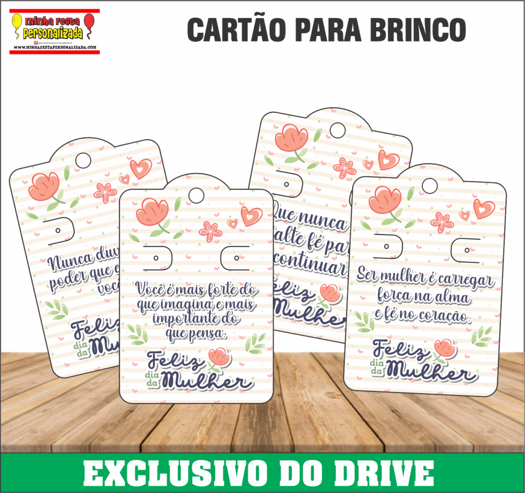 CARTAO PARA BRINCO 1024x961 - Dia das Mulheres 02 &ndash; Dispon&iacute;vel Apenas no Nosso Drive!