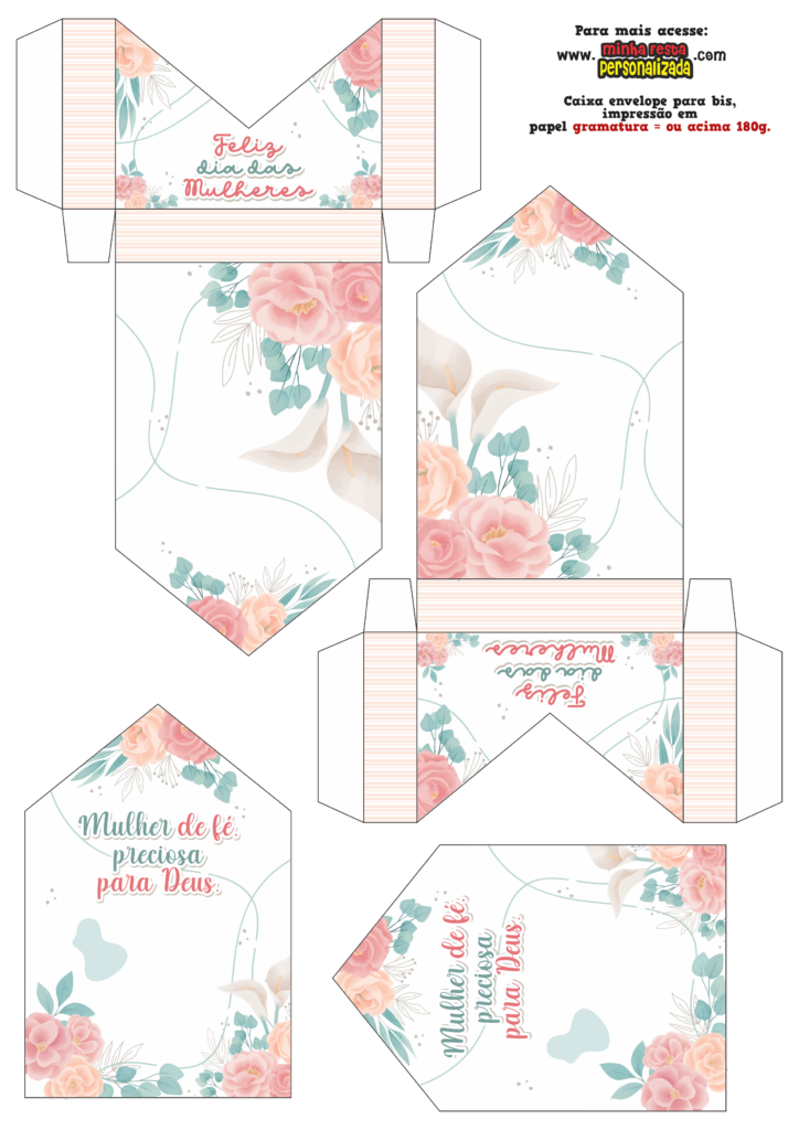 MODELO 01 724x1024 - Caixa Envelope Bis Dia das Mulheres Modelos Gratuitos