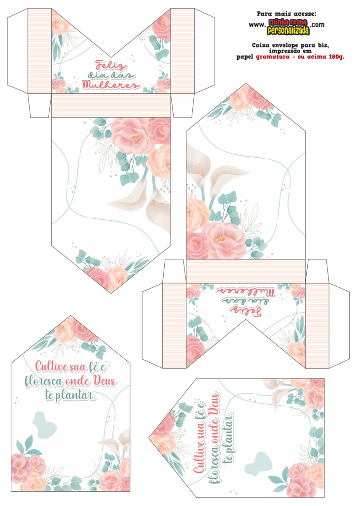 MODELO 02 724x1024 - Caixa Envelope Bis Dia das Mulheres Modelos Gratuitos