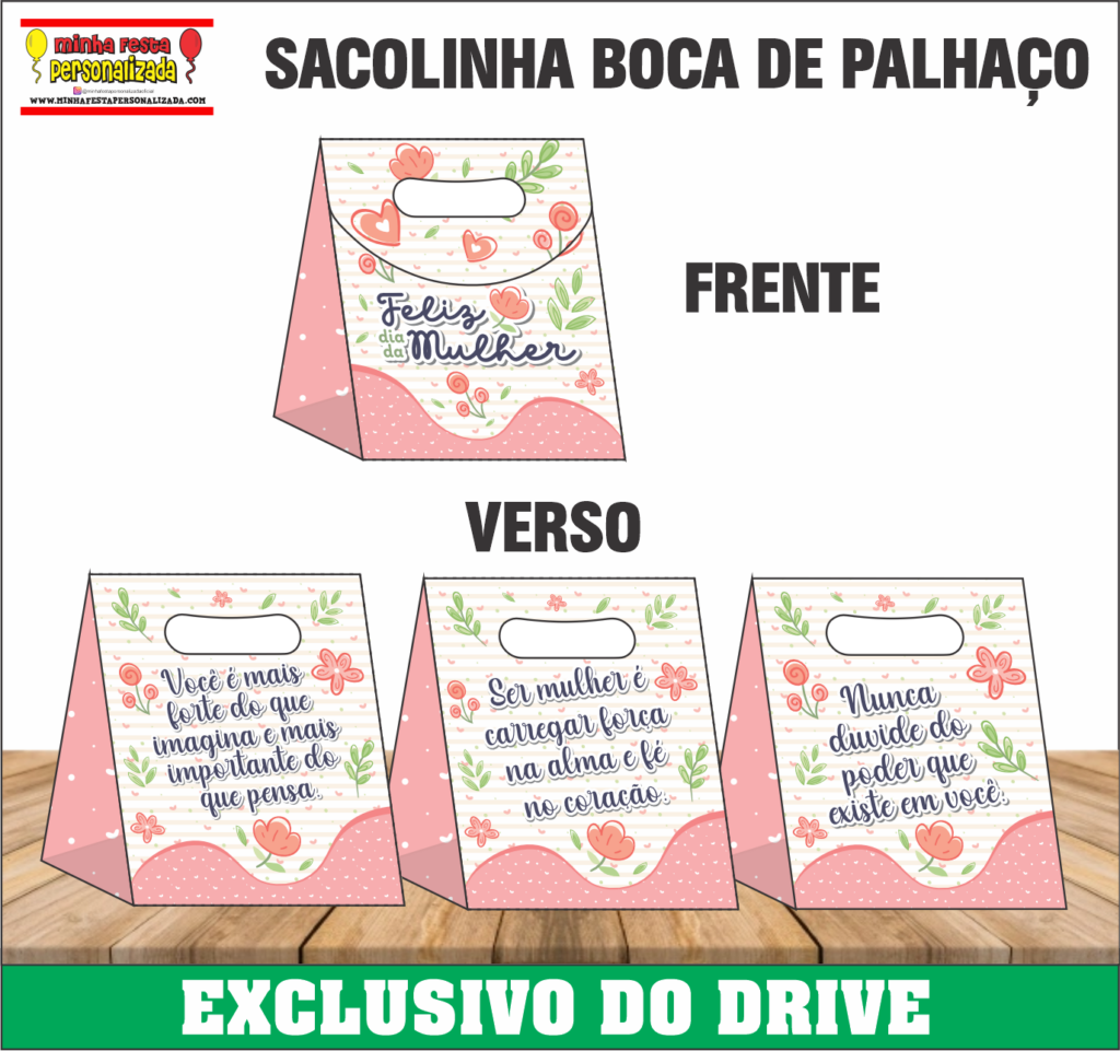 SACOLINHA BOCA DE PALHACO 1024x961 - Dia das Mulheres 02 &ndash; Dispon&iacute;vel Apenas no Nosso Drive!