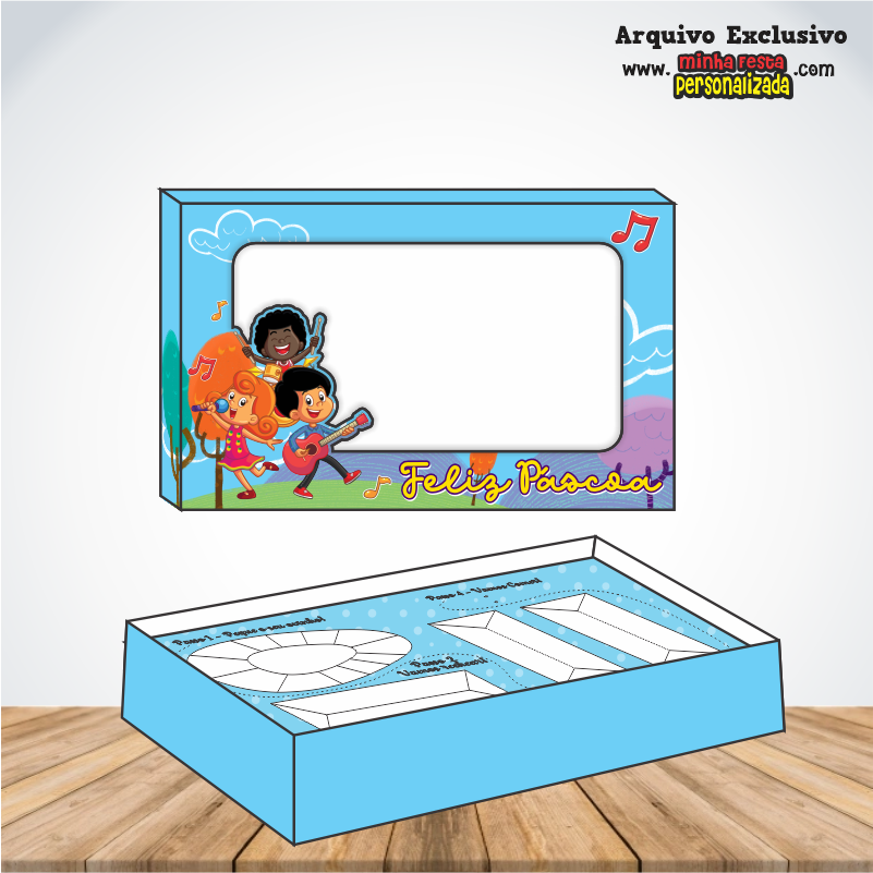 3 PALAVRINHAS - Caixa Mini Confeiteiro Prontas Para Imprimir