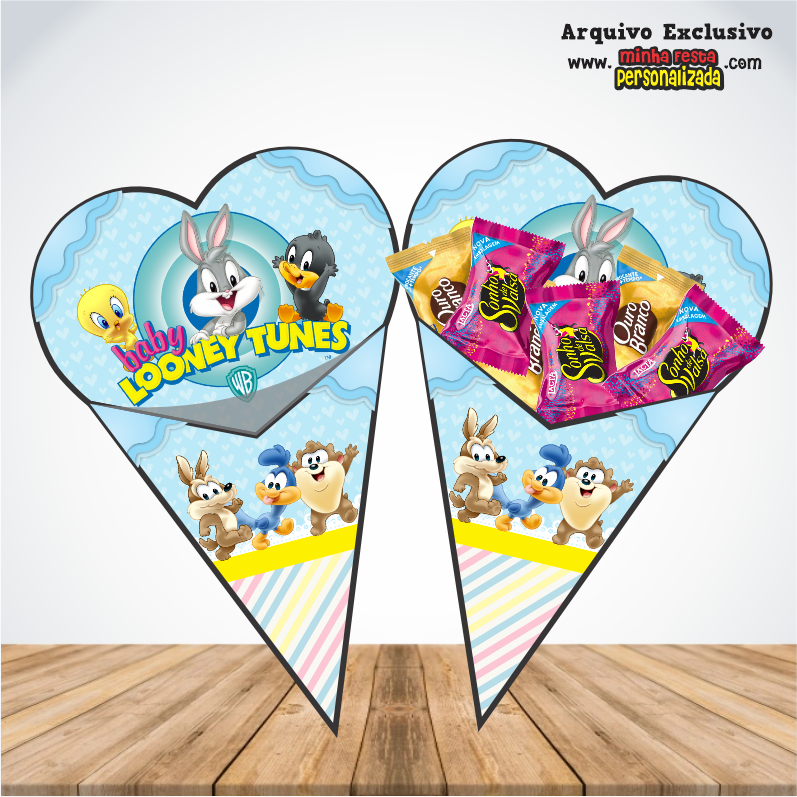 BABY LOONEY TUNES - Cones Personalizados Para Imprimir