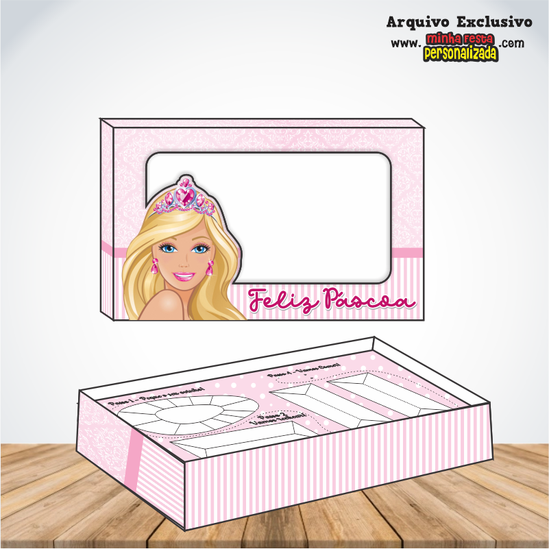 BARBIE - Caixa Mini Confeiteiro Prontas Para Imprimir