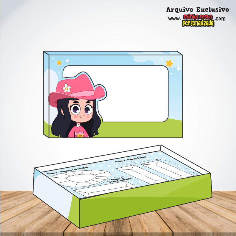 BOIADEIRINHA - Caixa Mini Confeiteiro Prontas Para Imprimir